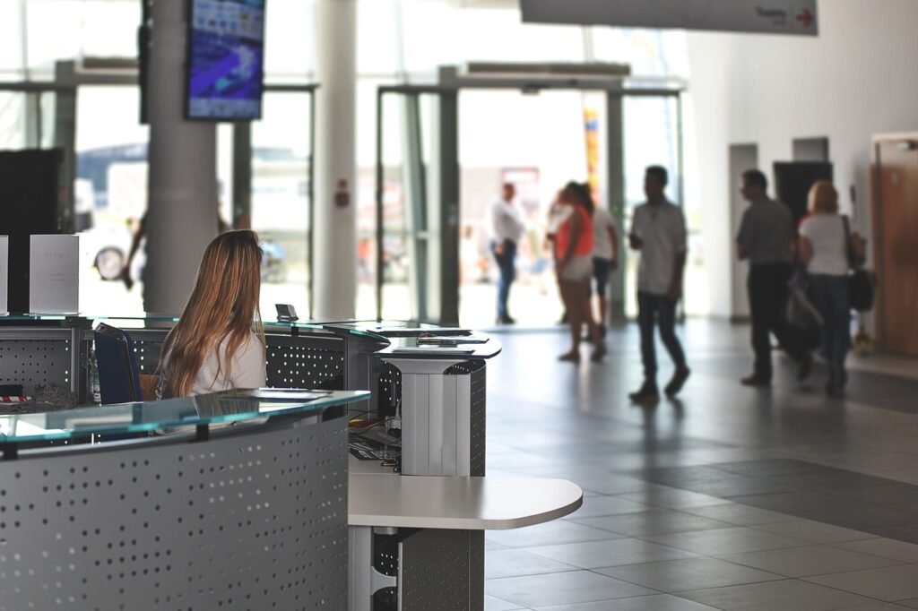 Bona Vitalis Recommended Medical Providers reception desk with international patient coordinator greeting arrivals.